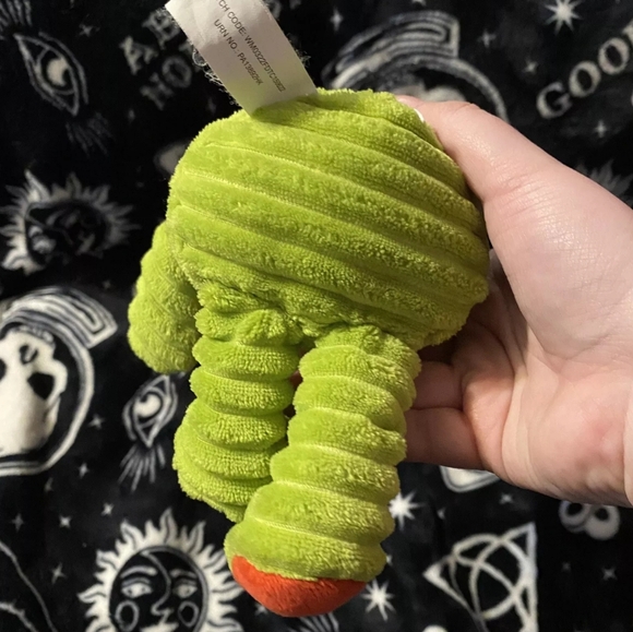 Walmart Dinosaur Triceratops Plush Green Ribbed Red Scarf 10” Stuffed Animal Toy - Picture 4 of 4